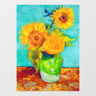 Van Gogh Sunflowers Window Cling