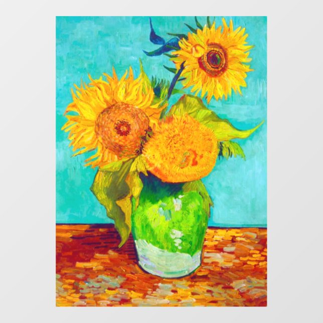 Van Gogh Sunflowers  Window Cling (Sheet)