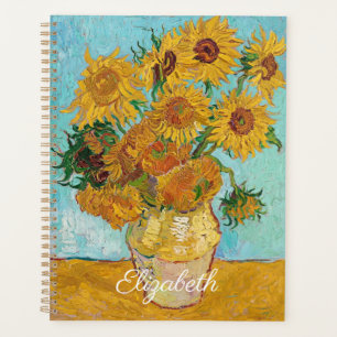 Van Gogh Sunflowers Yellow Flowers  Floral  Planner