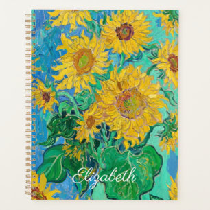 Van Gogh Sunflowers Yellow Flowers  Floral  Planner