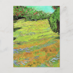 Van Gogh Sunny Lawn in a Public Park, Fine Art Postcard