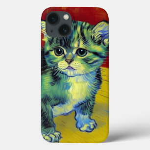Van Gogh Tabby Cat iPhone 13 Case