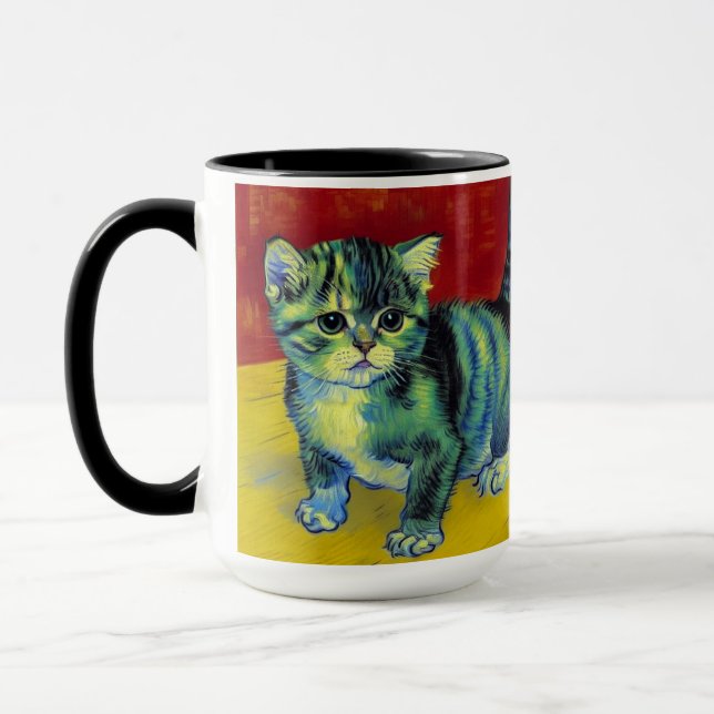 Van Gogh Tabby Cat Mug (Left)