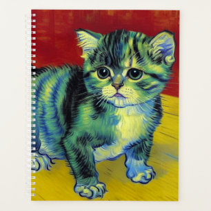 Van Gogh Tabby Cat Planner