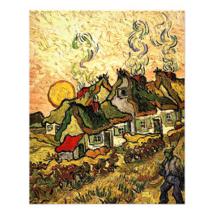 Van Gogh - Thatched Cottages in the Sunshine Photo Print