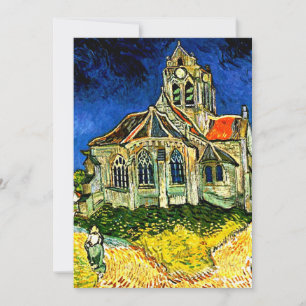 Van Gogh - The Church at Auvers-1890 Card