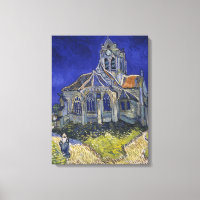 Van Gogh The Church at Auvers Blue Sky Art