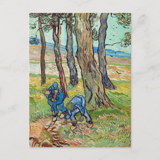 Van Gogh - The Diggers, famous painting,  Postcard (Front)