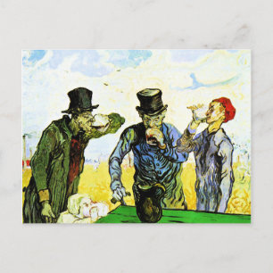 Van Gogh - The Drinkers, famous painting,  Postcard