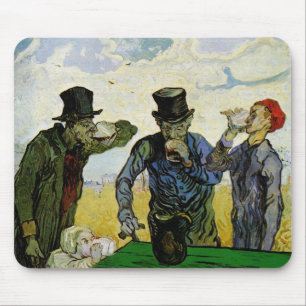 Van Gogh, The Drinkers, Vintage Post Impressionism Mouse Mat