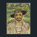 Van Gogh - The Gardener (aka Young Peasant) Postcard<br><div class="desc">Vincent van Gogh painting,  The Gardener</div>