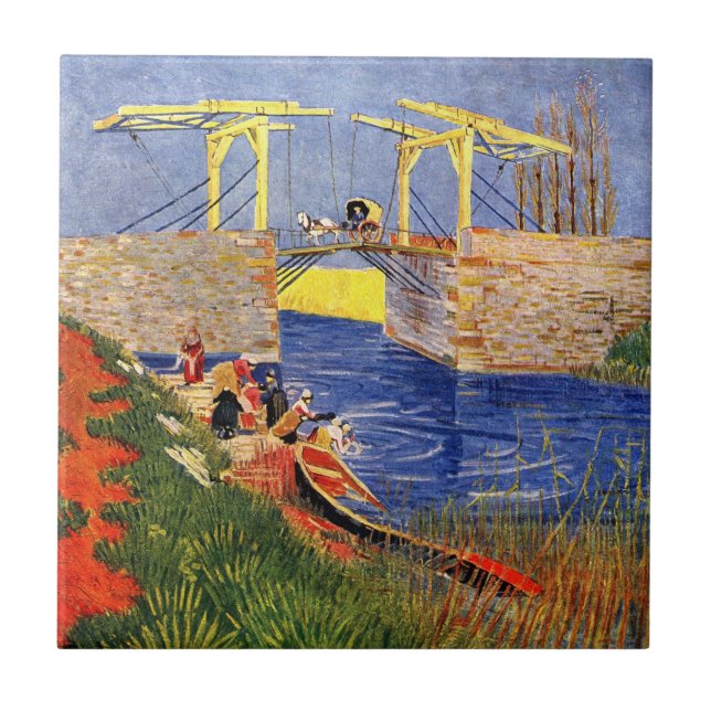 Van Gogh: The Langlois Bridge at Arles Tile (Front)