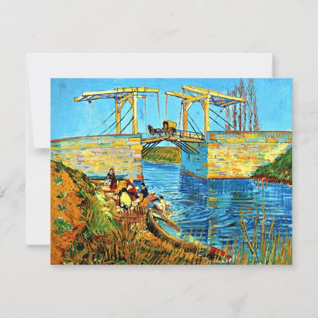 Van Gogh - The Langlois Bridge at Arles with Women Card (Front)