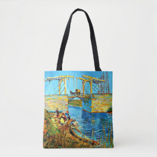 Van Gogh - The Langlois Bridge at Arles with Women Tote Bag