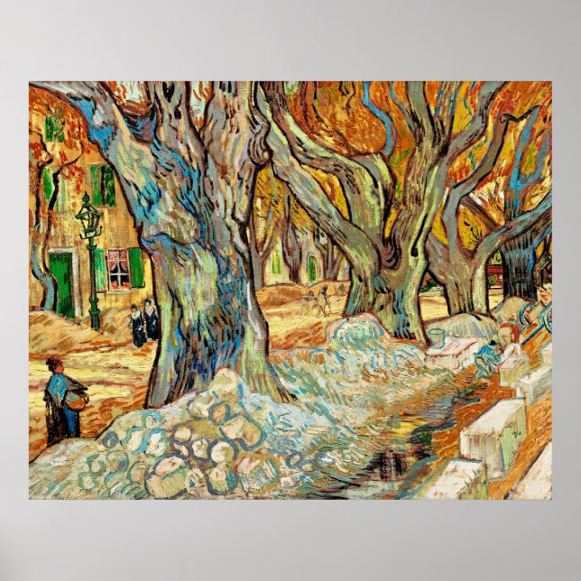 Van Gogh - The Large Plane Trees Poster (Front)