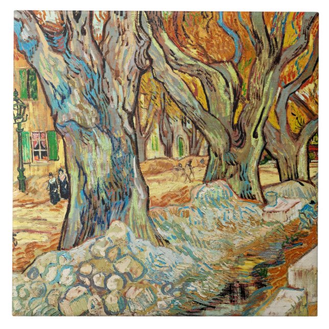 Van Gogh - The Large Plane Trees Tile (Front)