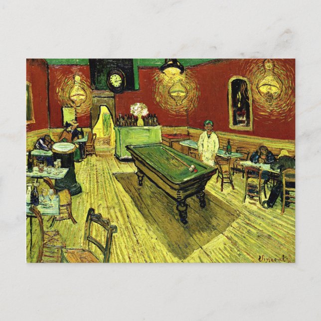 Van Gogh - The Night Cafe, famous painting Postcard (Front)