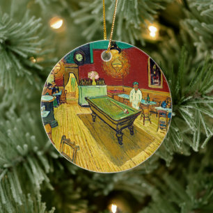 Van Gogh The Night Cafe Fine Art Ceramic Tree Decoration