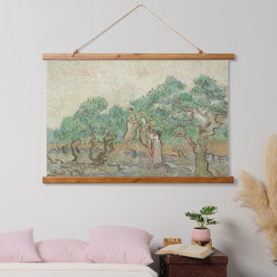 Van Gogh The Olive Orchard Trees Old Art Wood Wall Hanging Tapestry