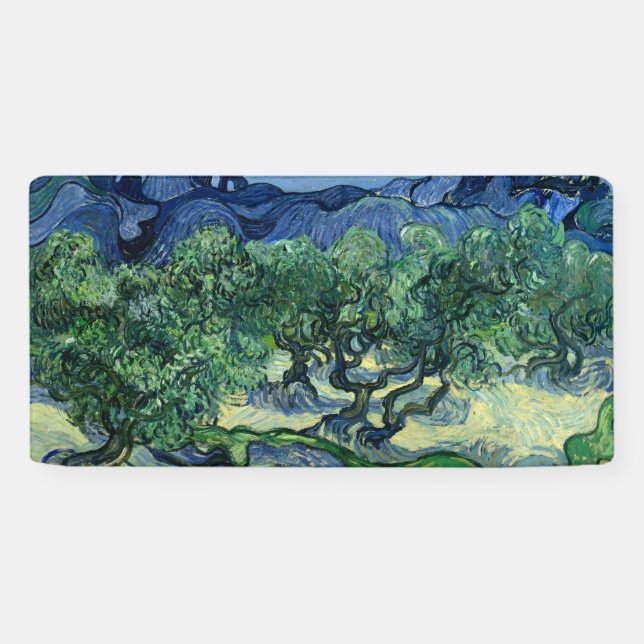 Van Gogh The Olive Trees Landscape Painting Banner (Horizontal)