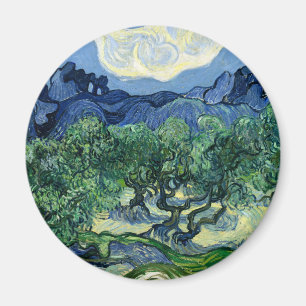 Van Gogh The Olive Trees Landscape Painting Magnet