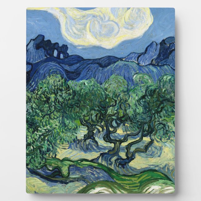 Van Gogh The Olive Trees Landscape Painting Plaque (Front)