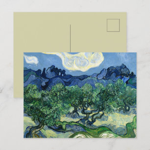 Van Gogh The Olive Trees Landscape Painting Postcard