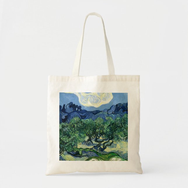 Van Gogh The Olive Trees Landscape Painting Tote Bag (Front)