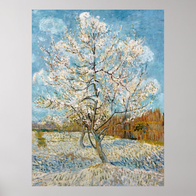 Van Gogh, The Pink Peach Tree, 1888 Poster (Front)