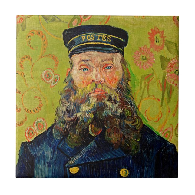 Van Gogh The Postman Portrait Ceramic Tile (Front)