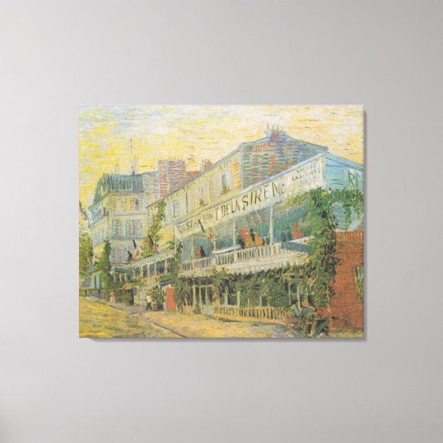 Van Gogh The Restaurant de la Sirene at Asnieres Canvas Print (Front)