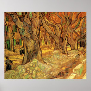 Van Gogh The Road Menders, Vintage Fine Art Poster