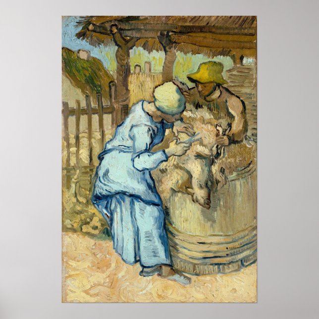 Van Gogh - The Sheep-Shearer (After Millet) Poster (Front)