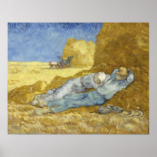 Van Gogh - The Siesta (After Millet) Poster