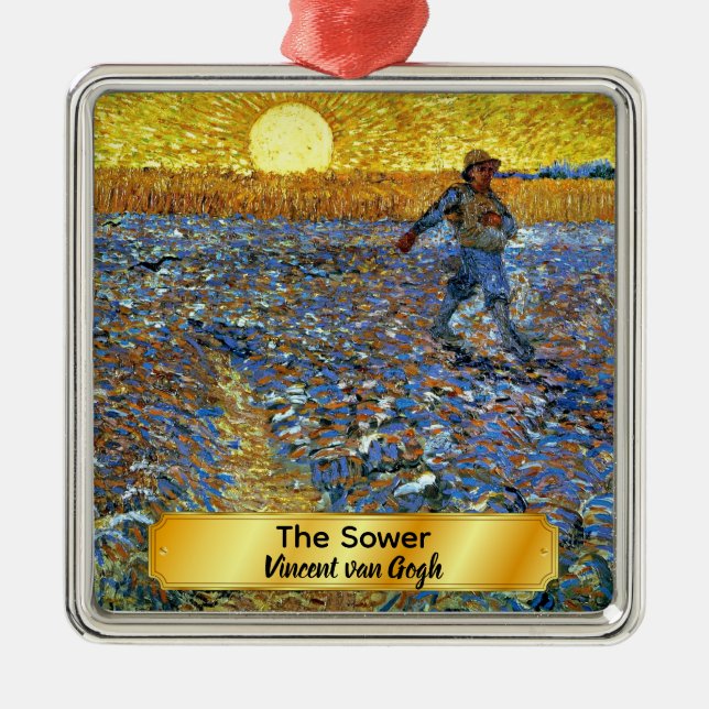 Van Gogh - The Sower Metal Tree Decoration (Front)