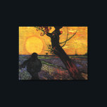 Van Gogh; The Sower, Vintage Peasant Farmer Canvas Print<br><div class="desc">The Sower by Vincent van Gogh is a vintage fine art post impressionism daily life portrait painting featuring a peasant farmer planting seeds in the fields on his farm at sunrise. About the artist: Vincent Willem van Gogh was a Post Impressionist painter whose work was most noteable for its rough...</div>