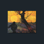 Van Gogh; The Sower, Vintage Peasant Farmer Canvas Print<br><div class="desc">The Sower by Vincent van Gogh is a vintage fine art post impressionism daily life portrait painting featuring a peasant farmer planting seeds in the fields on his farm at sunrise. About the artist: Vincent Willem van Gogh was a Post Impressionist painter whose work was most noteable for its rough...</div>