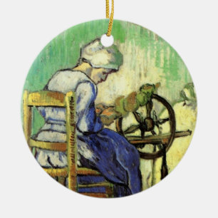 Van Gogh, The Spinner, Vintage Impressionism Art Ceramic Tree Decoration