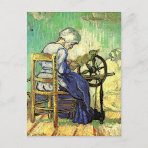 Van Gogh, The Spinner, Vintage Impressionism Art Postcard