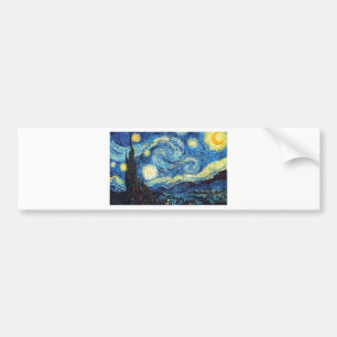 van gogh the starry night 1889 Vintage Art Bumper Sticker