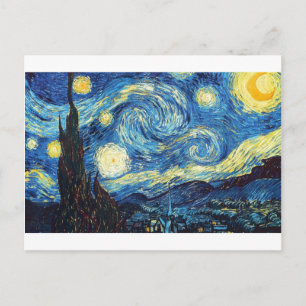 van gogh the starry night 1889 Vintage Art Postcard