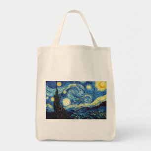 van gogh the starry night 1889 Vintage Art Tote Bag