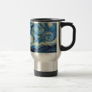 van gogh the starry night 1889 Vintage Art Travel Mug