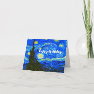 VAN GOGH "The Starry Night" Classic Birthday Card