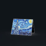 Van Gogh - The Starry Night - White Christmas Card<br><div class="desc">This design features a christmas themed adoption of the classic oil painting "The Starry Nigh" by Vincent Van Gogh - the dutch painter widely considered as one of the greatest painters of all time.</div>