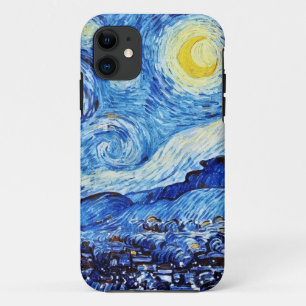 Van Gogh - The Starry Night - White Christmas Post iPhone 11 Case