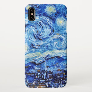 Van Gogh - The Starry Night - White Christmas Post iPhone XS Max Case