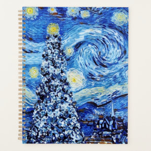 Van Gogh - The Starry Night - White Christmas Post Planner