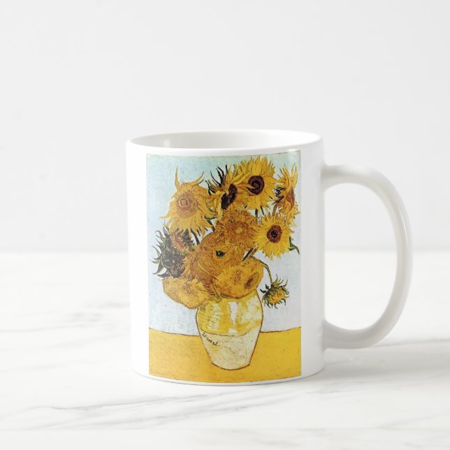 Van Gogh The Vase with 12 Sunflowers Coffee Mug (Right)