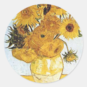 Van Gogh The Vase with 12 Sunflowers Sticker